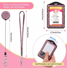 Load image into Gallery viewer, Bling Lanyard Badge Reel Combo