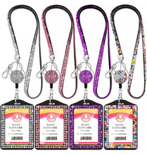 Load image into Gallery viewer, Bling Lanyard Badge Reel Combo