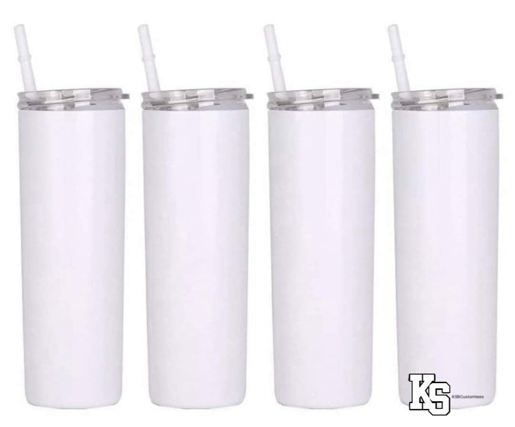 *PREORDER* Blank 20 oz Skinny Sublimation Tumbler 20 Pack