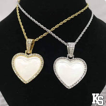 Load image into Gallery viewer, Blank Bling Heart Pendant

